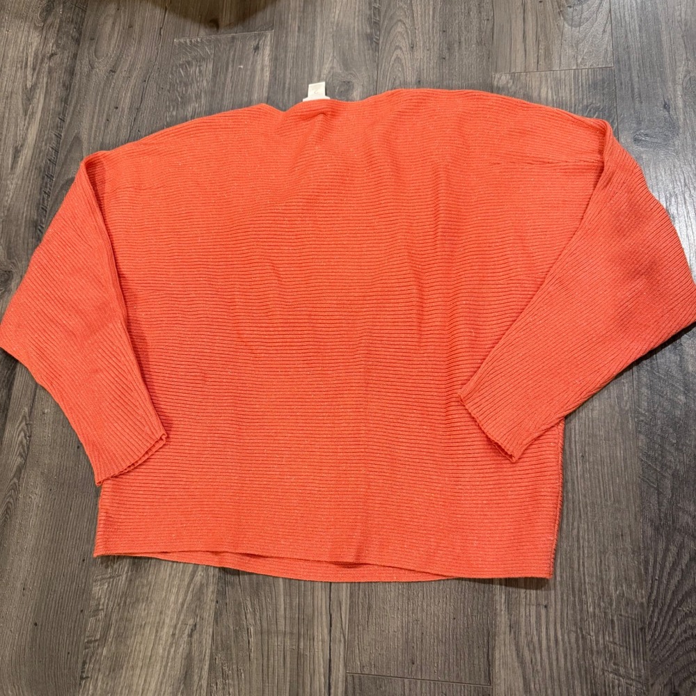 Chico's Women's Scoop Neck Ribbed Sweater in Coral - Picture 3 of 8